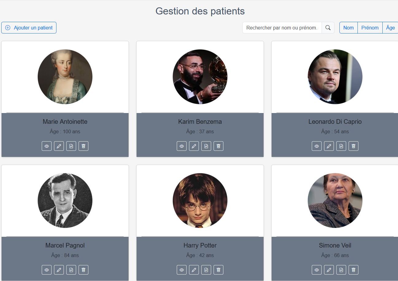Gestion des Patients